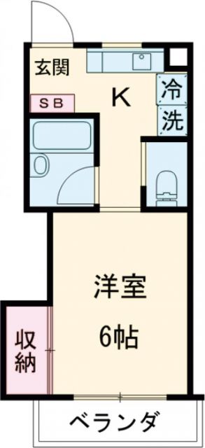 多摩市和田のアパートの間取り