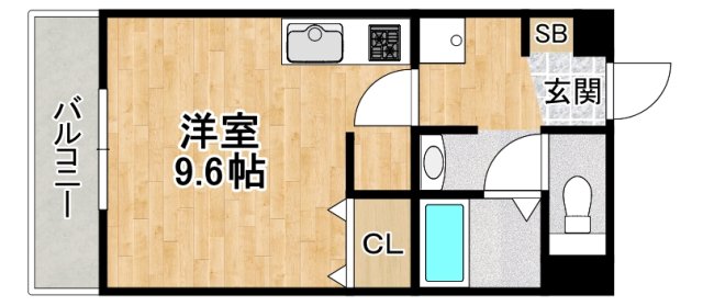 豊中市大字上新田のマンションの間取り