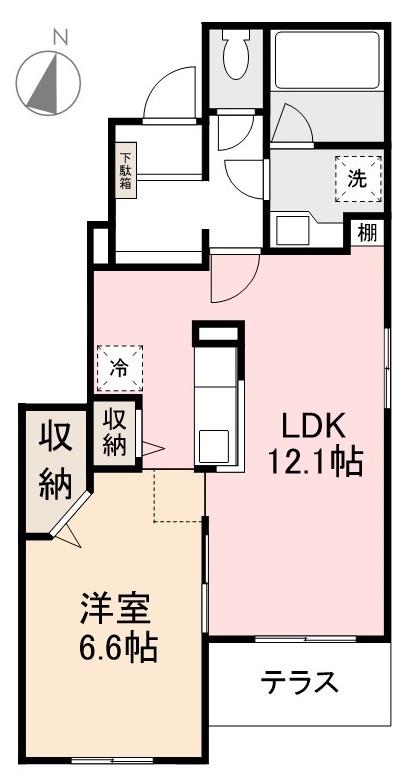 高松市国分寺町新名のアパートの間取り