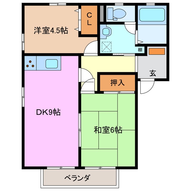 ヒルトップ利平治Ｂの間取り