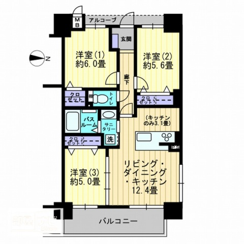 【アルファライフ松島公園IIの間取り】