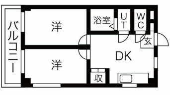 神戸市須磨区白川台のマンションの間取り