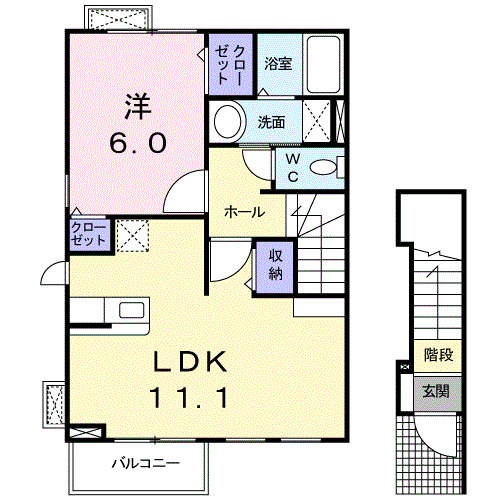 アルバ弁天の間取り
