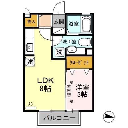 ルシール若松原の間取り