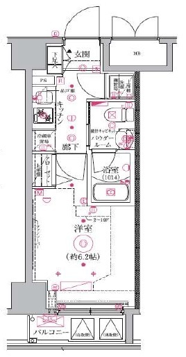 京急本線 日ノ出町駅 徒歩5分 11階建 築11年の間取り写真