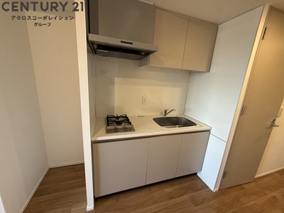 キッチン　2口ガスコンロ付で機能的なキッチンです！