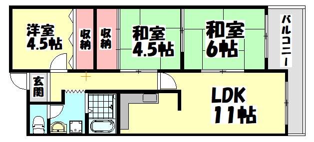 ウエストロー西取石の間取り写真