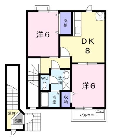 ＪＲ山陽本線 東福山駅 徒歩10分 2階建 築28年の間取り写真