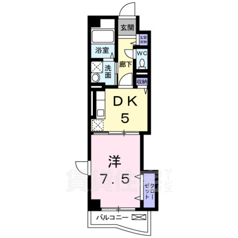 大阪モノレール本線 南摂津駅 徒歩7分 3階建 築18年の間取り写真