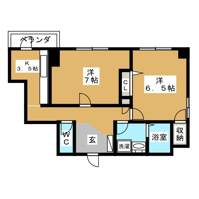 東急田園都市線 三軒茶屋駅 徒歩17分 4階建 築38年の間取り写真