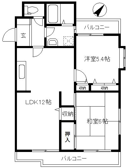 サンフレア柿の木台の間取り写真