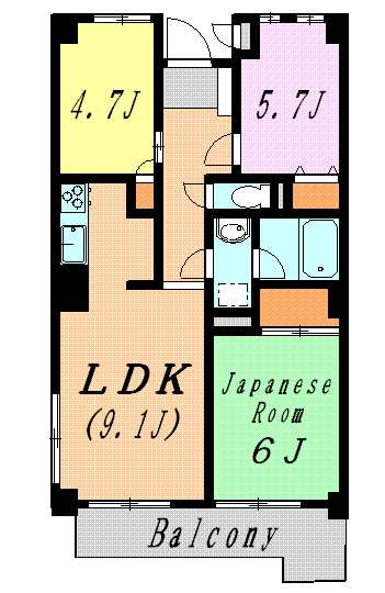 コスモ海老名ウッドスクエアの間取り