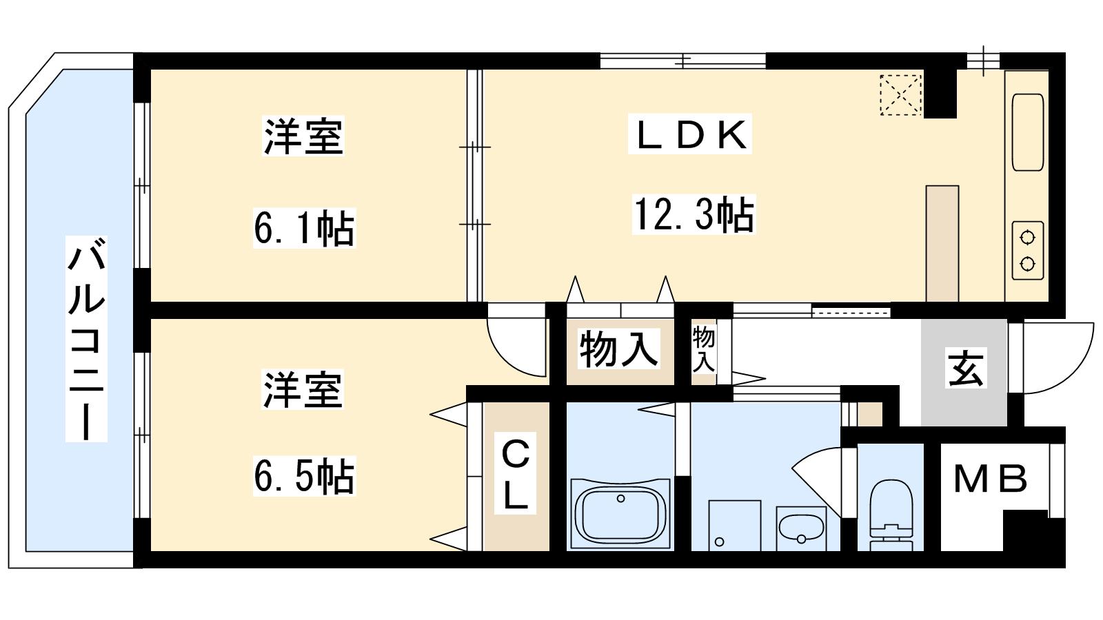 プリマカーサ旭の間取り