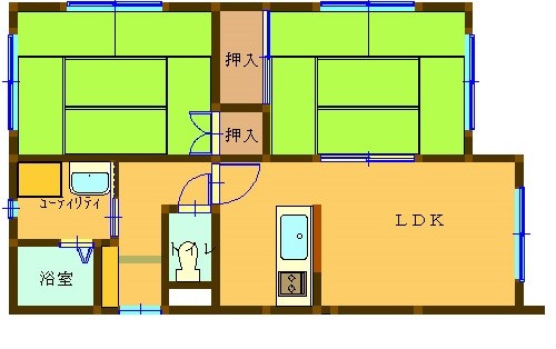 難波コーポの間取り