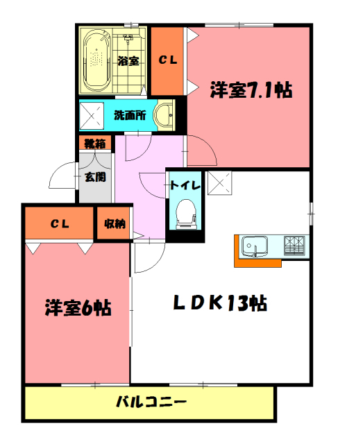 グランドアトリオ神戸西の間取り