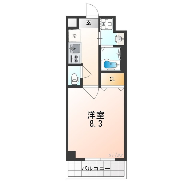 大阪市此花区梅香のマンションの間取り