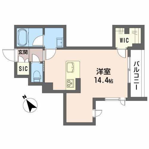 山形市木の実町のマンションの間取り