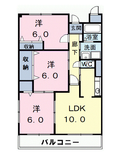 シャンブル　Iの間取り