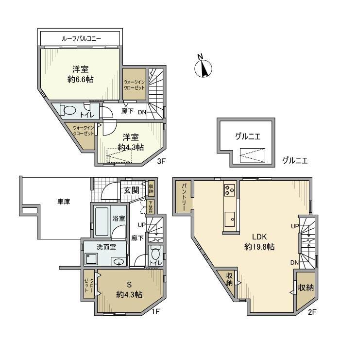 市ノ坪戸建の間取り