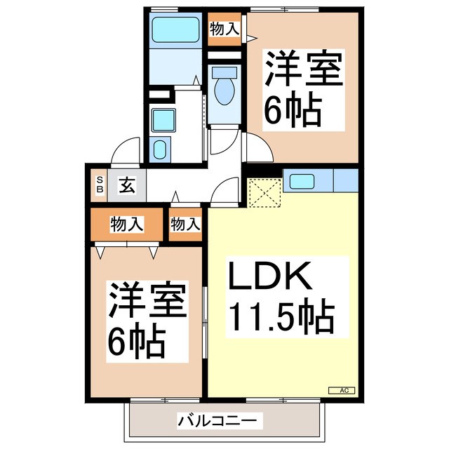 セレノ山岸の間取り