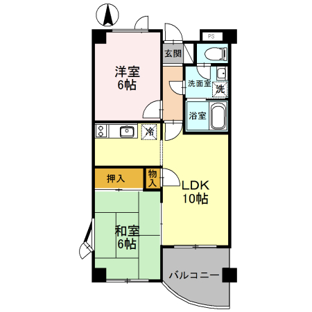 茨木市五十鈴町のマンションの間取り