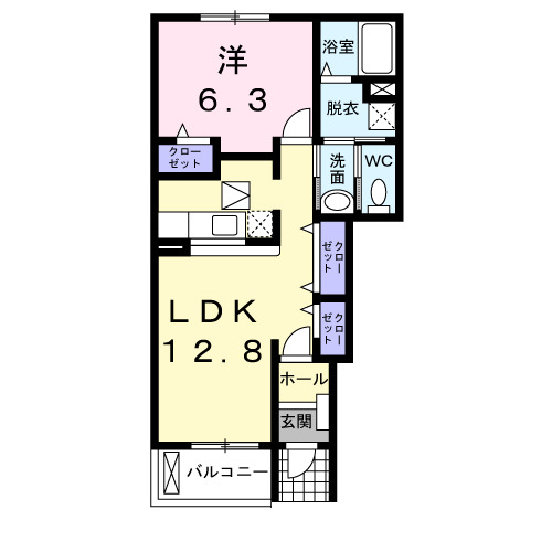 紫波町日詰字東裏築18年の間取り