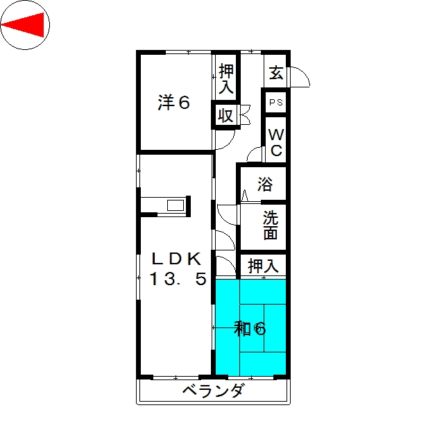 ピュアパレスＮＩＳＨＩＫＡＮＩの間取り