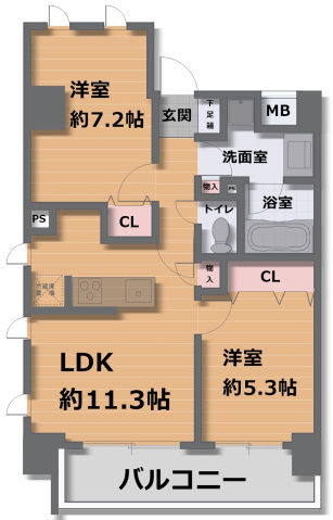 【ブランシエスタ山科大塚の間取り】