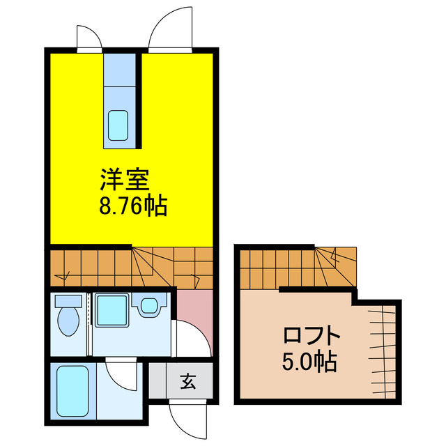 雲仙市愛野町乙のアパートの間取り