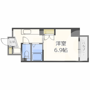 【ル・パルトネール梅田北の間取り】