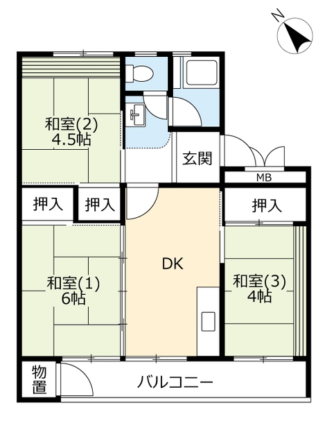 ＵＲこま川の間取り