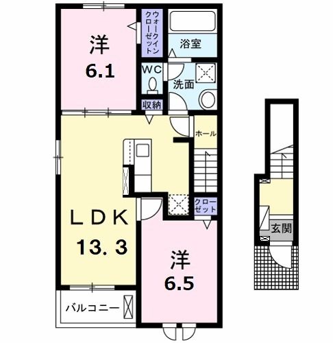 フレンズ久保　Ｂの間取り