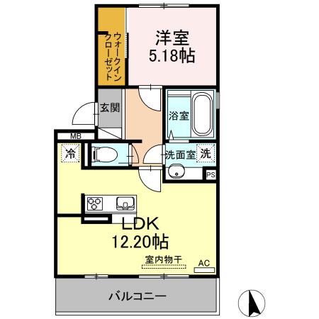 諫早市津水町のアパートの間取り