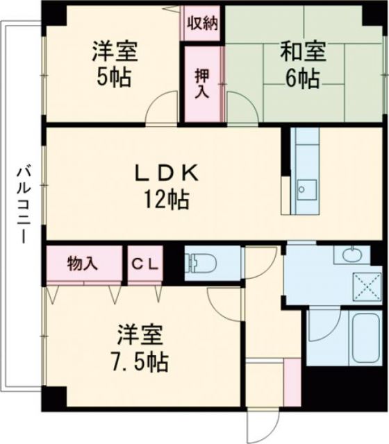 プレジール学園前の間取り