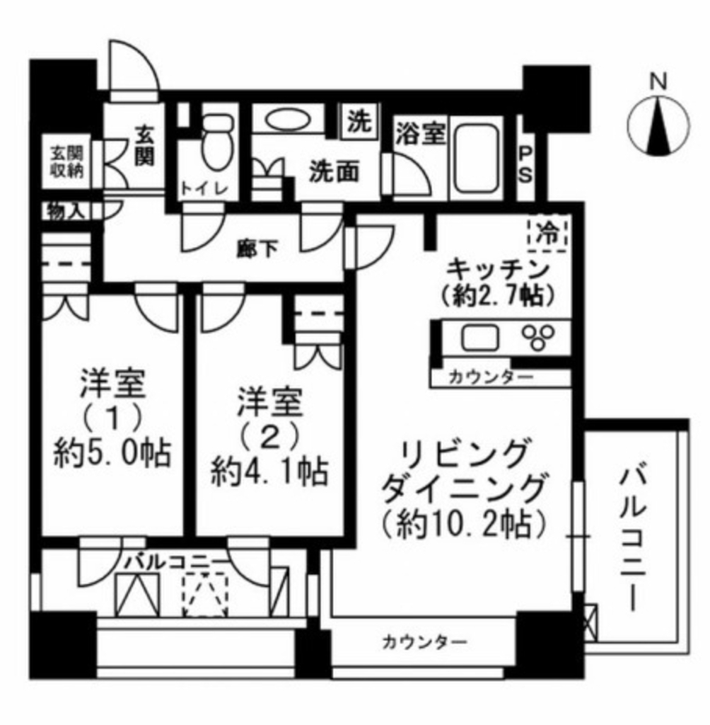 レジディア市ヶ谷の間取り