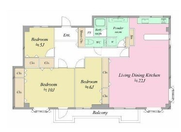 川崎市多摩区堰のマンションの間取り