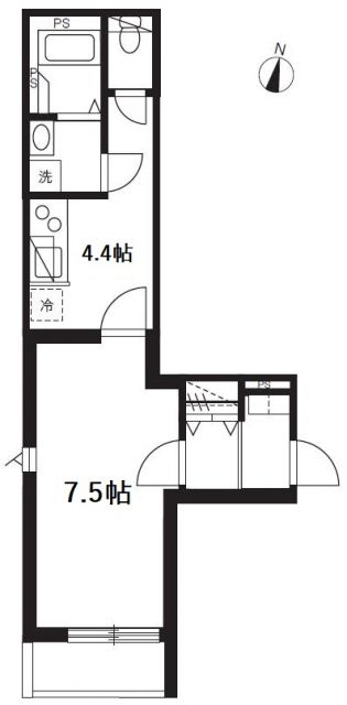 足立区千住龍田町のマンションの間取り