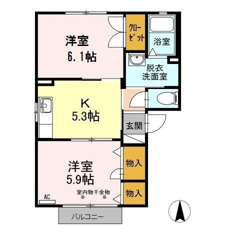 パストラル春岡　A棟の間取り