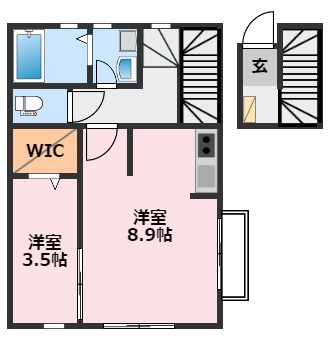 柏市高田のアパートの間取り