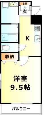 ノーブルハイム岡山　401の間取り