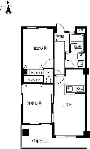 郡山市日和田町のアパートの間取り