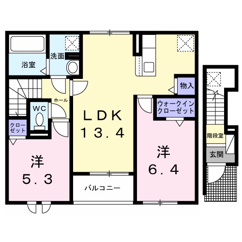 加西市北条町北条のアパートの間取り