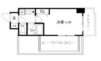 神戸市中央区磯辺通のマンションの間取り