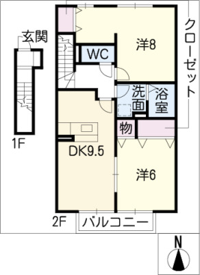 【リアン　Tの間取り】