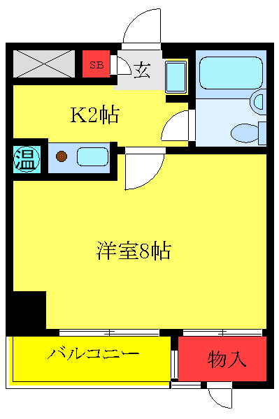 東京都板橋区熊野町（マンション）の賃貸物件の間取り