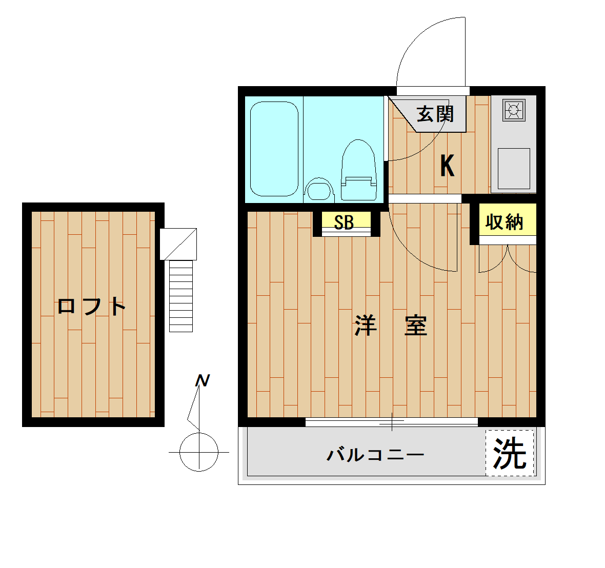 本町コーポあさひの間取り