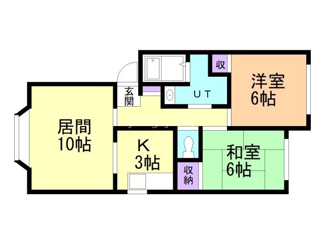 エルハイム新琴似Ｃの間取り