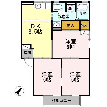 メゾンフレンド　Bの間取り