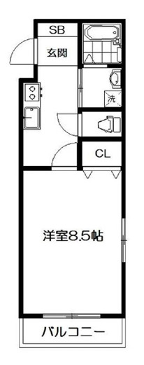 サクシード西大手筋の間取り