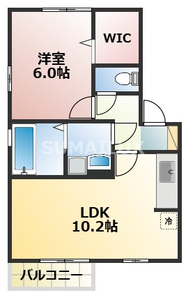 熊本市南区御幸笛田のアパートの間取り